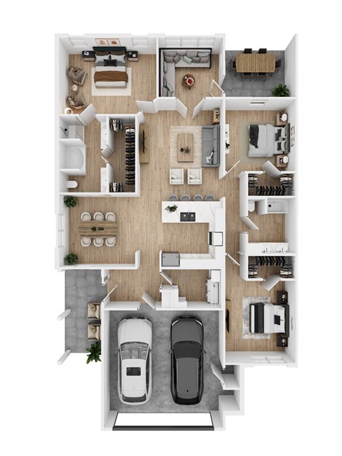 Floor plan for 3 beds, 2 baths, 2279 sqft